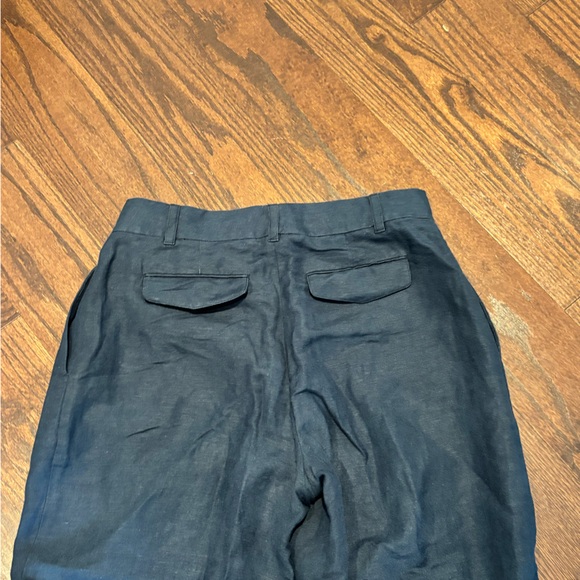 The Script navy wide leg linen pants - Picture 2 of 5